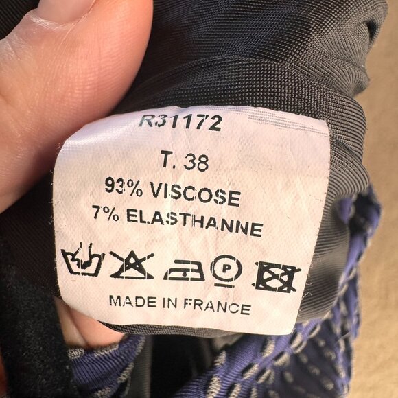 Atlein Midnight Blue Draped Sleeveless Dress Asymmetrical‎ 38 6 Stretch Modern - Picture 7 of 7